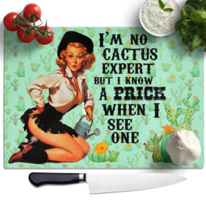 Personalised Pin Up Girl Chopping Board KS61