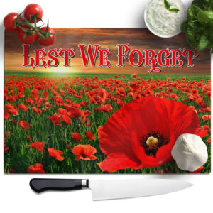 Personalised Poppy Field Chopping Board SH194