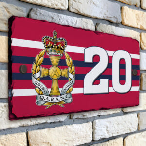 Queen Alexandra's Royal Army Nursing Corps Personalised House Number Slate AS74
