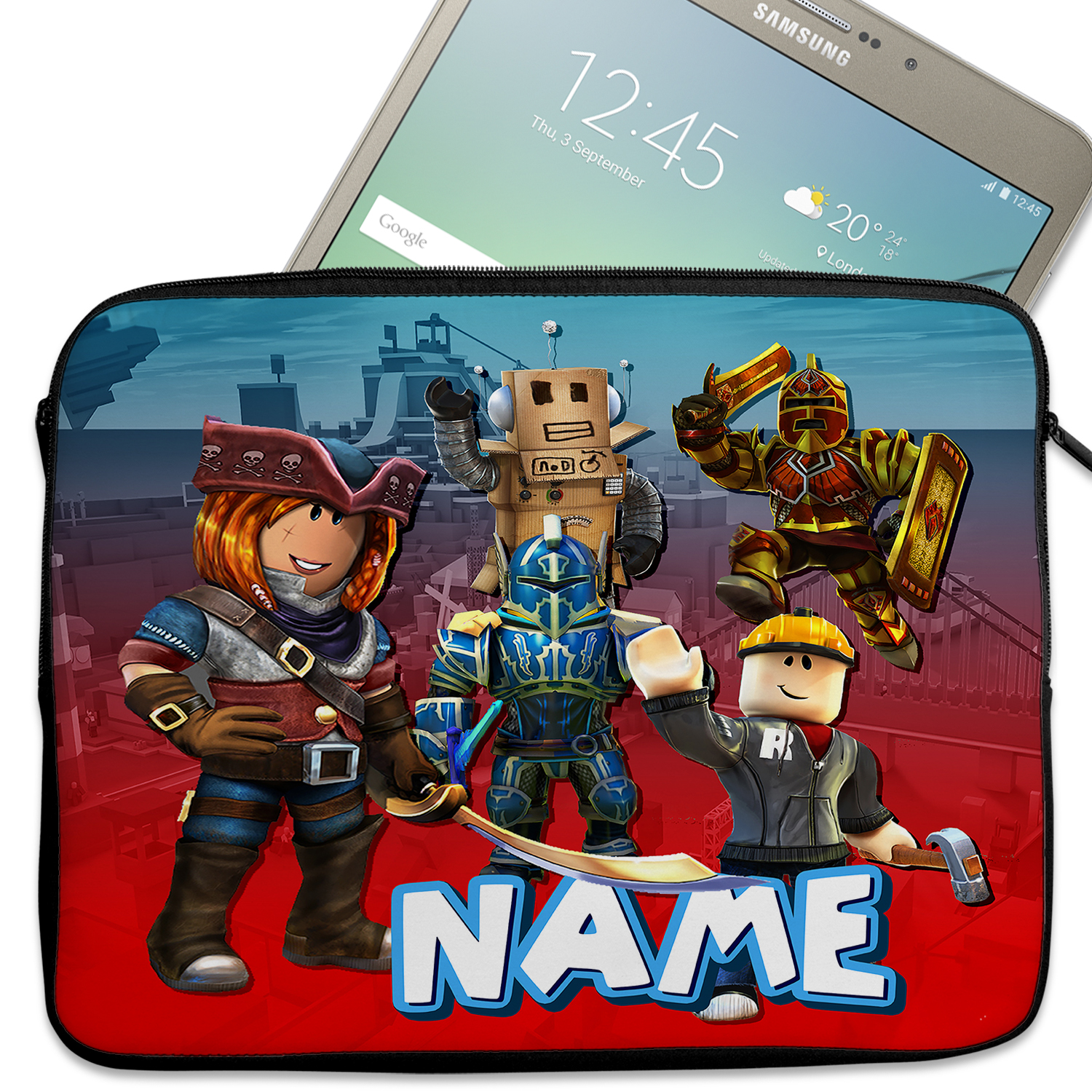 Personalised Roblox Tablet Sleeve Laptop Boys iPad Case RB02 - Image 3