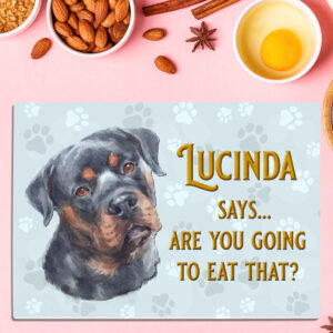 Personalised Rottweiler Dog Chopping Board DCH43