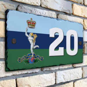 Royal Signals Personalised House Number Slate AS88