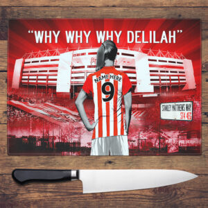Personalised Stoke City Women's Football Chopping Board WFP122
