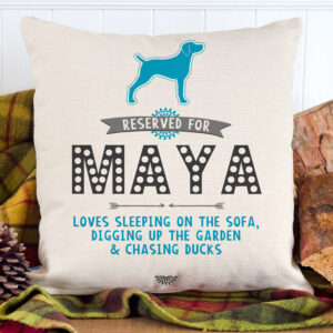 Personalised Weimaraner Cushion Cover Reserved For Dog RD58