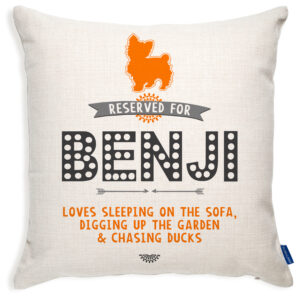 Personalised Yorkshire Terrier Cushion Cover Reserved For Dog RD64