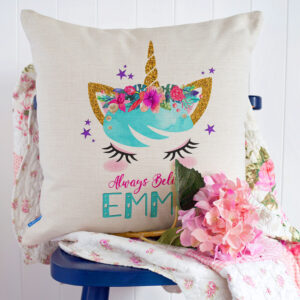 Personalised Unicorn Cushion Cover KC33