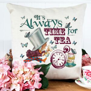 Alice in Wonderland Always Time For Tea Cushion Cover AW04