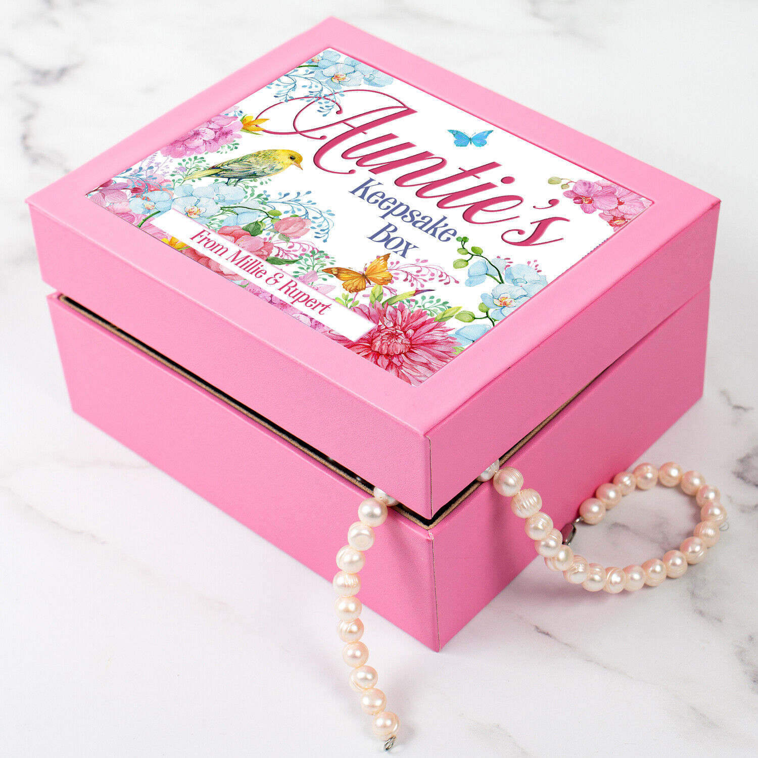 Personalised Womens Memory Box Floral Keepsake - Image 5