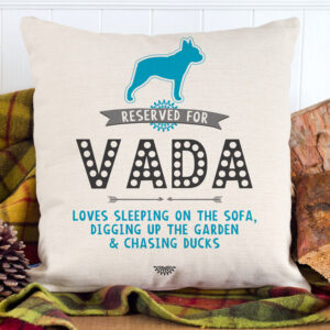 Personalised British Bulldog Cushion Cover Reserved For Dog RD12