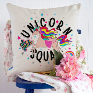 Girls Unicorn Squad Cushion Cover KC56