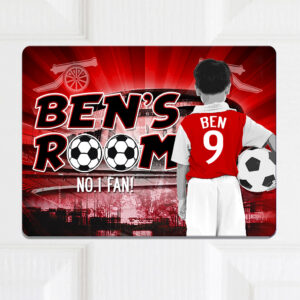 Personalised Arsenal Football Kids Door Sign CFD02