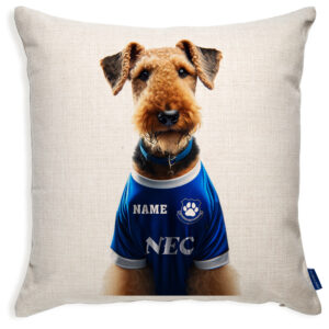 Everton Football Airedale Dog Cushion Personalised Cover DFC55