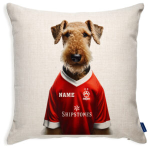 Nottingham Football Airedale Dog Cushion Personalised Cover DFC471