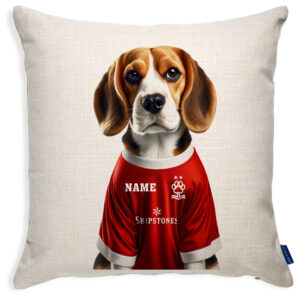 Nottingham Football Beagle Dog Cushion Personalised Cover DFC472