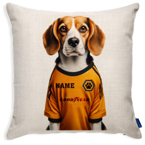 Wolverhampton Football Beagle Dog Cushion Personalised Cover DFC02