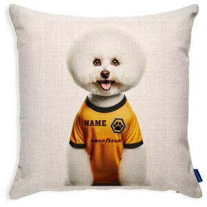 Wolverhampton Football Bichon Frise Dog Cushion Personalised Cover DFC03