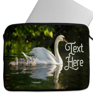 Personalised Swan Sleeve Laptop Bird iPad Case KS50
