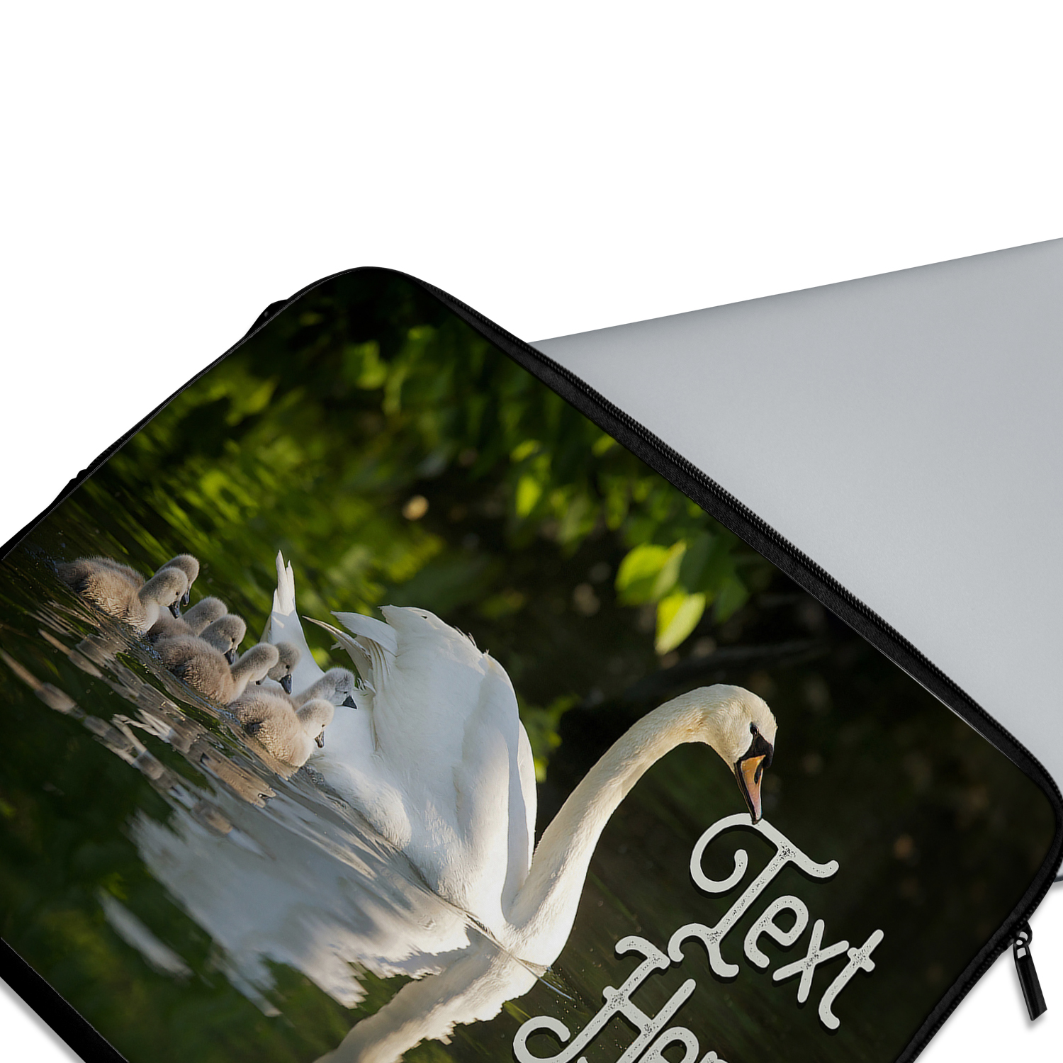 Personalised Swan Sleeve Laptop Bird iPad Case KS50 - Image 3