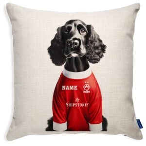 Nottingham Football Black Cocker Spaniel Dog Cushion Personalised Cover DFC474
