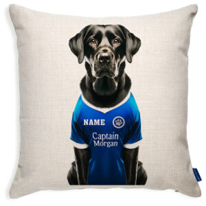 Millwall Football Black Labrador Dog Cushion Personalised Cover DFC320
