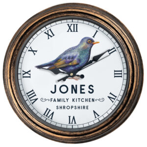 Personalised Blackbird Wall Clock KRC73