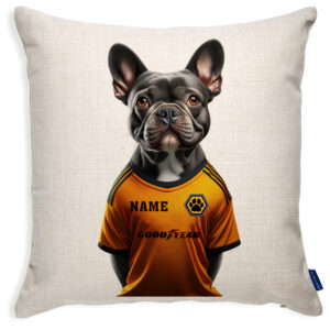 Wolverhampton Football Blue Frenchie Dog Cushion Personalised Cover DFC07