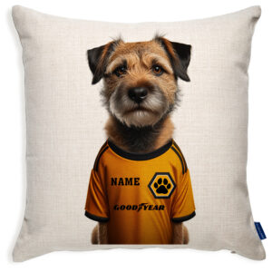 Wolverhampton Football Border Terrier Dog Cushion Personalised Cover DFC09