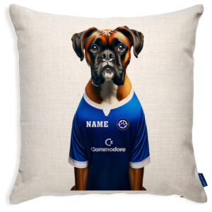 Chelsea Football Boxer Dog Cushion Personalised Cover DFC169