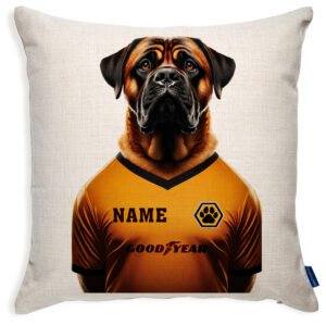 Wolverhampton Football Bullmastiff Dog Cushion Personalised Cover DFC16
