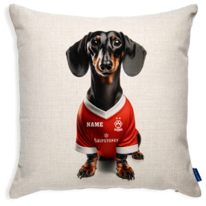 Nottingham Football Black Dachshund Dog Cushion Personalised Cover DFC490