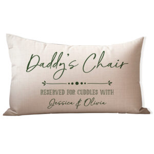 Personalised Father's Day Cushion Cover Daddy's Chair LKC52