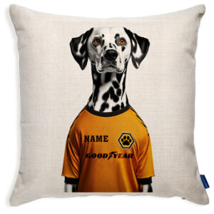 Wolverhampton Football Dalmatian Dog Cushion Personalised Cover DFC26