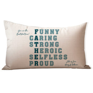 Personalised Father's Day Cushion Cover Dad My Hero LKC53