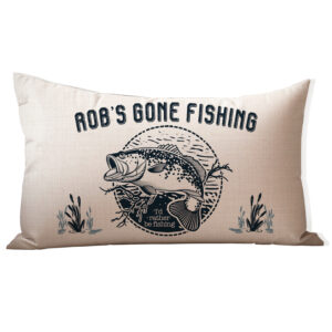 Personalised Father's Day Cushion Cover Dad Fishing Legend LKC54