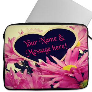 Personalised Pink Hear Tablet Sleeve Laptop Womens iPad Case ST089