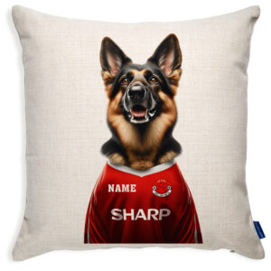 Manchester Football German Shepherd Dog Cushion Personalised Cover DFC449