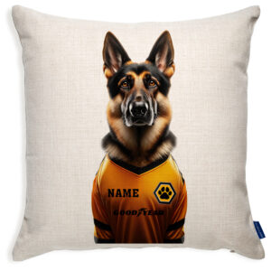 Wolverhampton Football German Shepherd Dog Cushion Personalised Cover DFC33