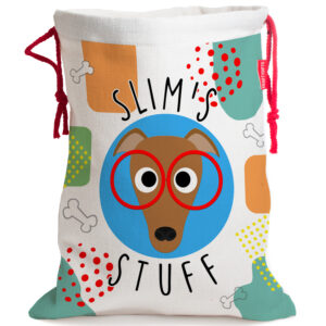 Personalised Brown Greyhound Dog Toy Storage Bag DS24