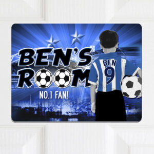 Personalised Huddersfield Football Kids Door Sign CFD28