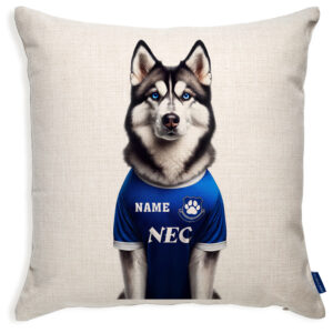 Everton Football Husky Dog Cushion Personalised Cover DFC90
