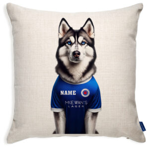 Glasgow Football Husky Dog Cushion Personalised Cover DFC246