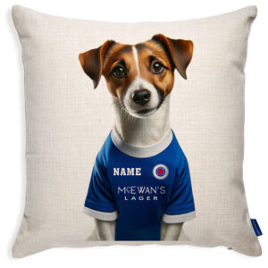 Glasgow Football Jack Russell Dog Cushion Personalised Cover DFC247