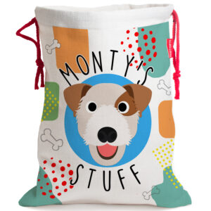 Personalised Jack Russell Dog Toy Storage Bag DS28