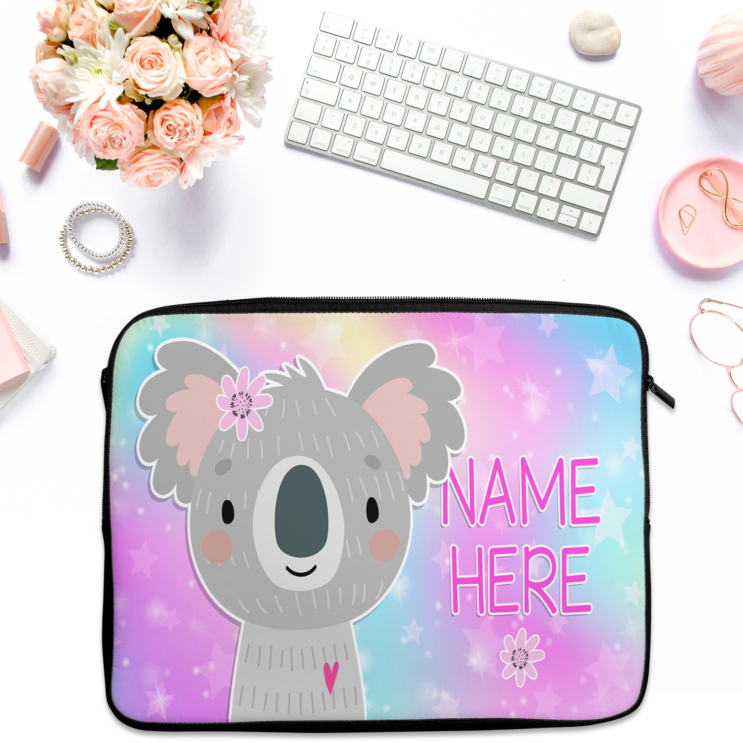 Personalised Koala Tablet Sleeve Laptop Girls iPad Case KKM14 - Image 5
