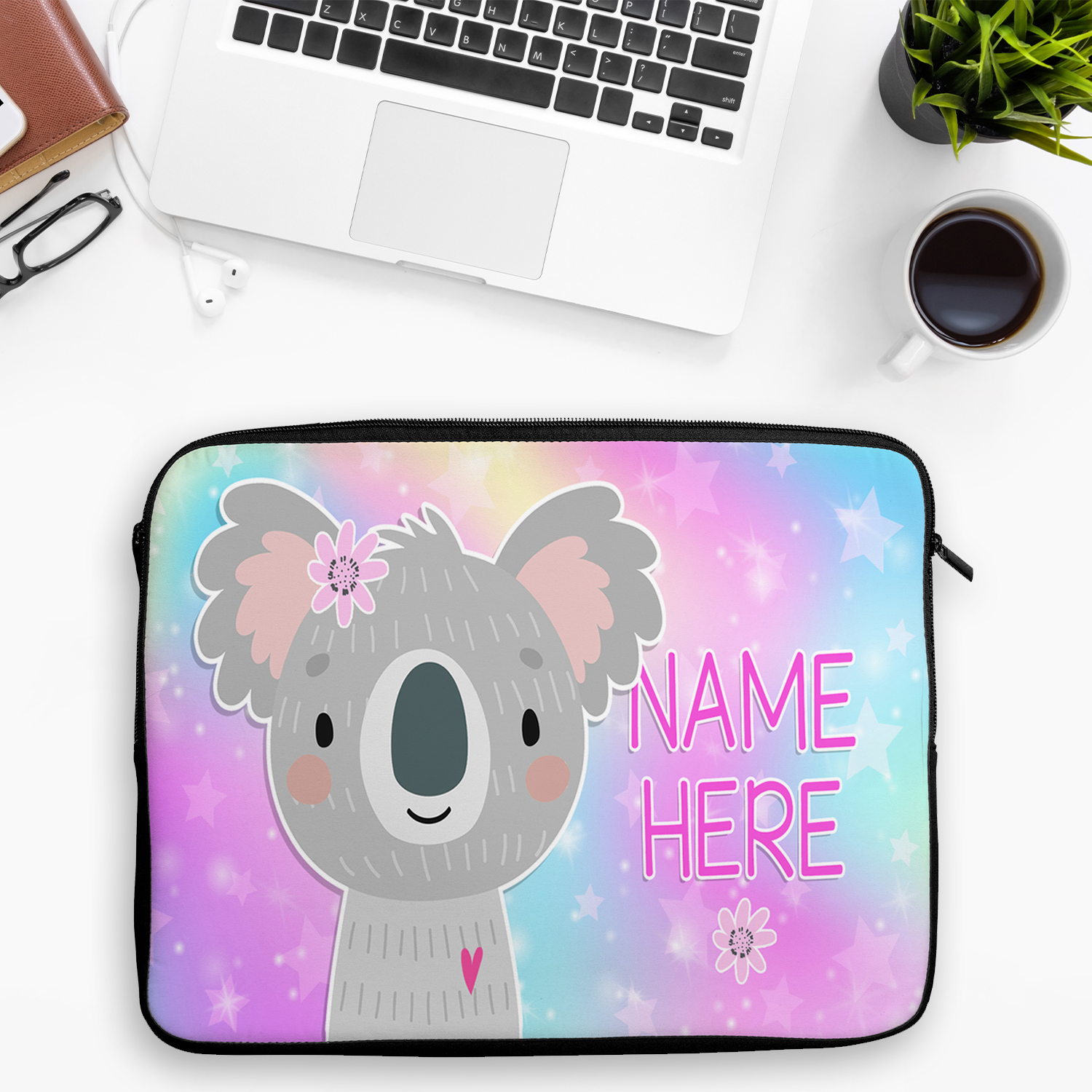 Personalised Koala Tablet Sleeve Laptop Girls iPad Case KKM14 - Image 4