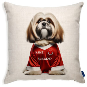 Manchester Football Lhasa Apso Dog Cushion Personalised Cover DFC457
