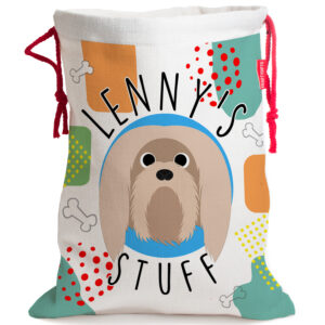 Personalised Lhasa Apso Dog Toy Storage Bag DS34