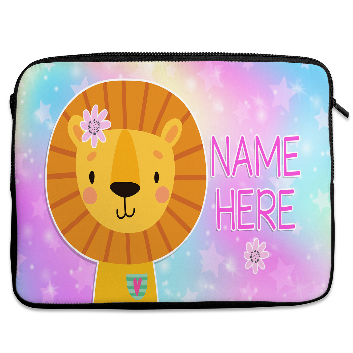 Personalised Lion Tablet Sleeve Laptop Girls iPad Case KKM16