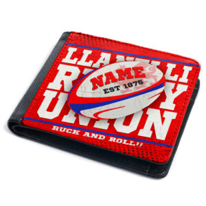 Personalised Llanelli Rugby Union Wallet RPW26