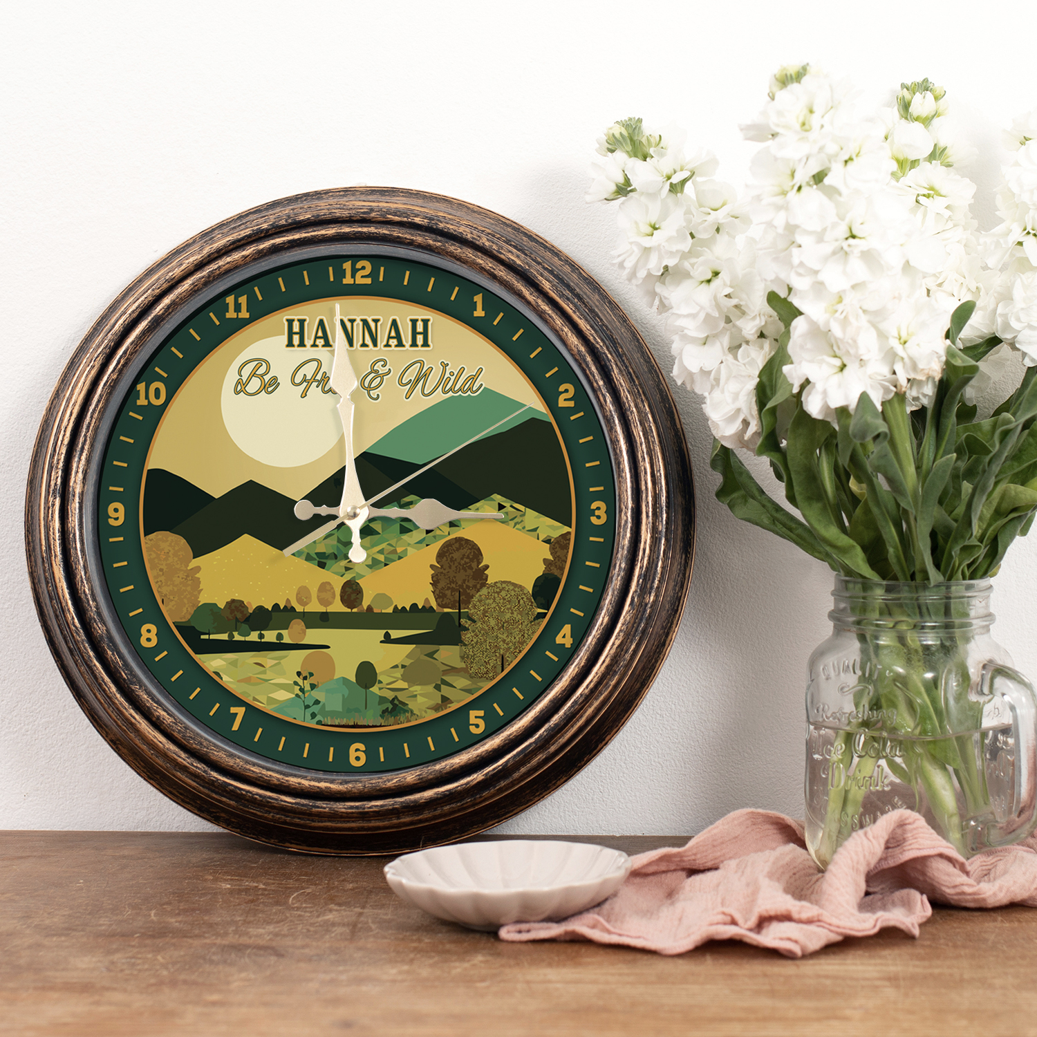 Personalised Nature Free & Wild Wall Clock KRC92 - Image 6